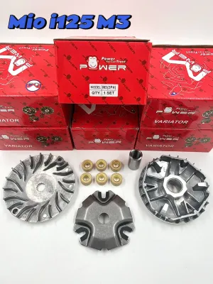 M.POWER STOCK PULLEY SET (MIO SPORTY / MIO i125 / Click 125i / MX-125 / GY6-125 / BEAT CARB / BEAT Fi / SKYDRIVE) With Drive Face & Flyball