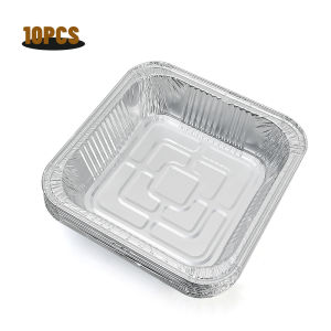 YESPERY 10PCS Air Fryer Disposable Liner Square Oil-proof Aluminum Foil Tray Non-Stick Baking Mat BBQ Pan Kitchen Accessories