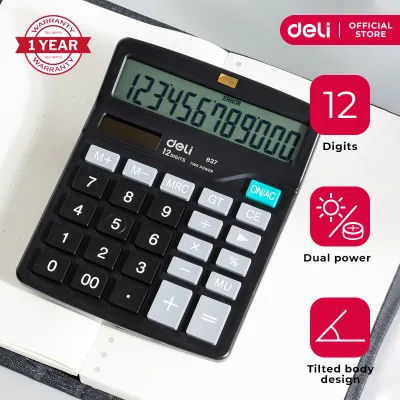 Deli E837 12 Digits Desktop Calculator with Big Display