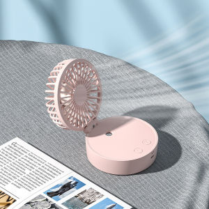 2-In-1 USB Portable Fan + Air Humidifier Mini Neck Fan With Spray and Light 110° Folding Portable Outdoor Sports Handheld Electric Desk Fan