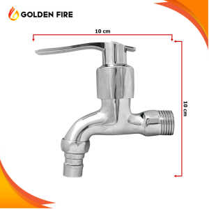 Wall Faucet Single Spout Hose Bibb Plain Bibb Chrome Plated Zinc for Kitchen Sink Bathroom Garden Construction Site