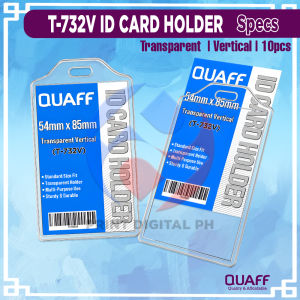 Lineworks Quaff 10pcs Clear ID Card Holder Vertical T-732V ID Sleeve ID Protector 54x85mm (ATM Size)