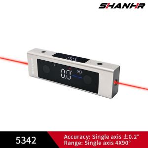 SHANHR 2 In 1 Level Ruler Type-C Double Angle Ruler Protractor Digital Inclinometer Measure Tool Protractor