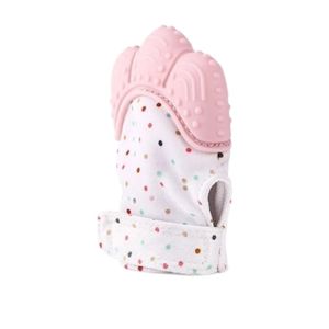 Sides2sides Baby Teething Glove BPA-Free Chewy Silicone Candy Wrapper Sound Mitten Teether