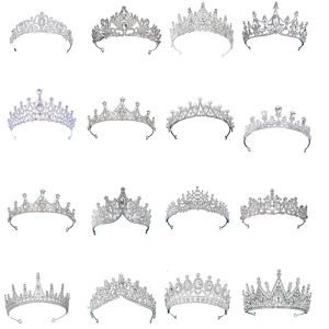 Retros Alloys Crowns with Sparkling Rhinestones Exquisites Rhinestones Headpiece for Weddings and Event