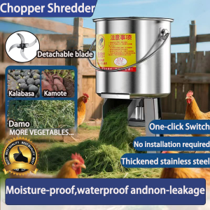 Multifunctional Stainless Steel Poultry Vegetable Shredder Grass Shredder 1000W Chopper machine for feeds Chopper Shredder machine Home Breeding Crusher Feed Grinder for Home And Business Use