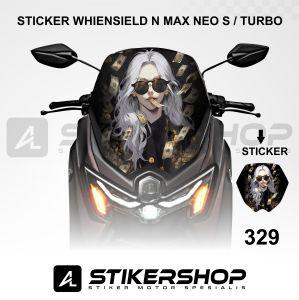 stiker whiensield - visor - tameng - variasi motor n max neo s - turbo gambar keren 329 - 336