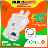 BUILDMATE Omni Electrical Regular Plug 10A 250V Outlet Socket Universal Plug Power Outlet Plug WRP-002 / WRP002