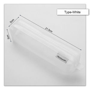 Simple Transparent Mesh Pencil Case Pen Bag High Capacity Students Pencil Case For School Supplies