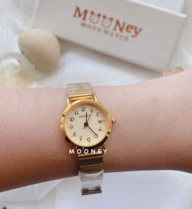 Mooney Jam Tangan Wanita Gogoey Tali Rantai Stainless Stell Bulat Romawi Tanggal Aktif G05