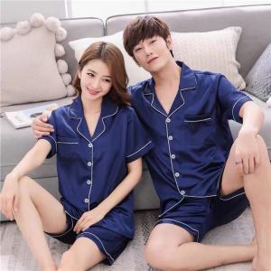 [ส่งเร็วพิเศษ!] 3333-1 SPS ชุดนอนผู้ชาย แขนสั้นขาสั้น ติดกระดุมด้านหน้า ชุดนอนผ้าซาตินบาง ลื่นไม่ยับง่ายมีหลายไซส์หลายสีให้เลือก สินค้าพร้อมส่ง