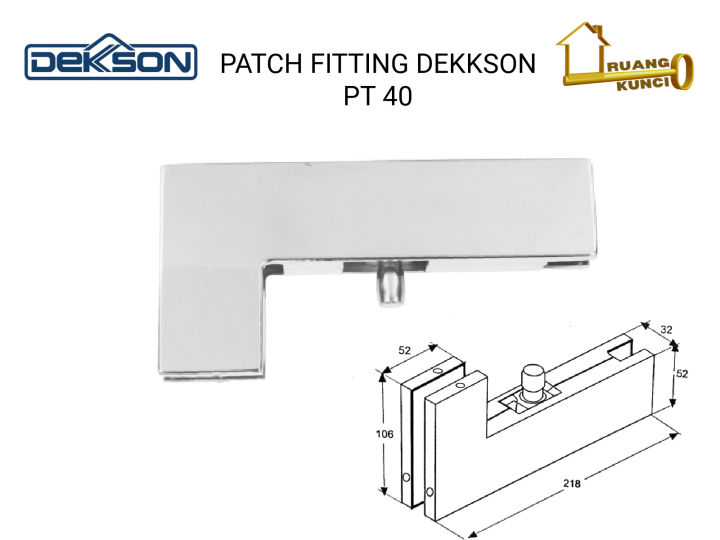 Patch Fitting Dekkson PT Fitting Pintu Kaca Frameless Pivot Atas Lazada Indonesia