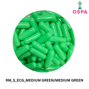 1000pcs Size 0 Medium Green Capsule OSPA Empty Capsule Gelatin