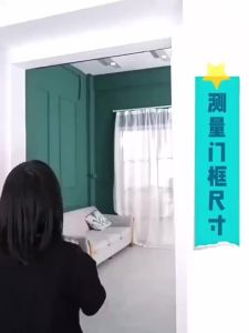 【Ship in 24H】92%好评率风门帘卧室遮挡帘卫生间隔断帘家用免打孔厨房半帘布挂帘 25.03.14
