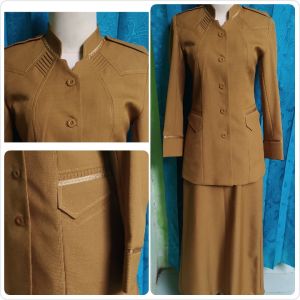 SATU STEL BAJU BLAZER SERAGAM DINAS SERAGAM KAKI SERAGAM PNS SERAGAM GURU BAJU KANTOR WARNA PEMDA TUA