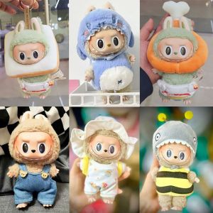 BK6H Bông Quần áo búp bê labubu Bánh Macaron labubu Thời gian labubu để thư giãn đầy Áo khoác có mũ búp bê Thời trang Nhiều màu Phụ kiện Áo Hoodie Búp bê labubu