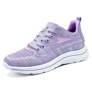 Sneakers Wanita AURORA UNGU Sepatu Lari Sepatu Olahraga Sepatu Senam Yoga Wanita Jogging Impor