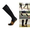 【Miracle Copper Socks】Anti-fatigue Compression Socks Foot Calf Ankle Pain Relief Compression Stockings Black. 