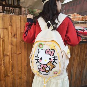 Christmas Gift Halloween Sanrio Backpack Hello Kitty kawaii cartoon Cartoon Fashion student Dirty resistant Student backpack Simple All-matching newstyle