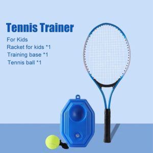 【New】Kids Adult Tennis Racket Set Training Aids Ball Trainer Self Study Baseboard Player Practice Tool Elastic Rope Base