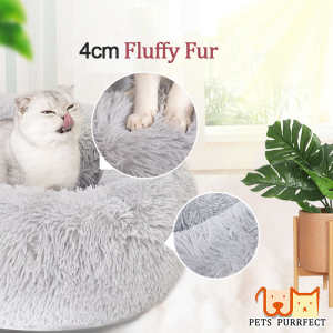 Purrfect Pets Comfy Round Pet Sofa 50/60/70/80CM Dog Cat Bed Tempat Kucing Tidur