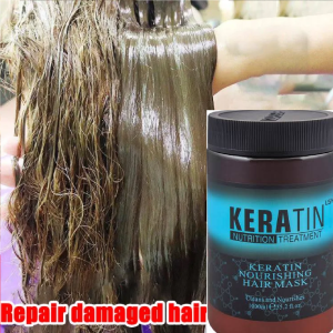 (COD) 1000ML krim lurus rambut Hair cream Keratin Hair Mask conditioner rambut hair repair Hair split Perm damage Straight hair