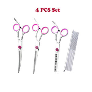 Fur Scissors Pet Scissors 6 Inch Stainless Steel Fur Scissors Set of 5 Professional Dog Scissors Set Dog Care Scissors Cat Care Scissors Pet Hair Care Dogs and Cats