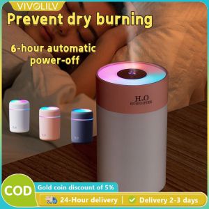 VIVOLILV 🚚 Ready to ship 🚚 New Colorful Marquee Humidifier Small Atmosphere Light Desktop Car Aromatherapy Machine USB Home Humidifier
