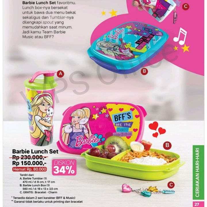 Barbie lunch tupperware sale