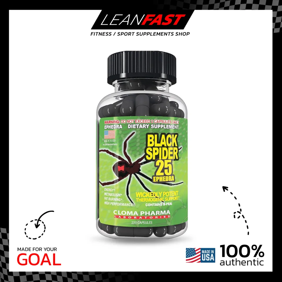 Cloma Pharma Black Spider 25 Ephedr a Fat Burner 100 capsules