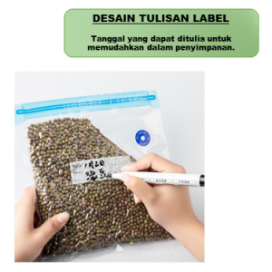 Plastik Vacum Makanan Ziplock Vakum Frozen Food Sealer Kedap Udara Bening Transparan