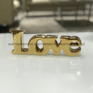 Pajangan Dekorasi Miniatur Seri Gold Keramik Hiasan Meja Cantik Elegan WEO IF1270