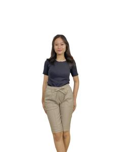 Putri Nasya - Celana Big Size Pendek 7/8 KFRL Ukuran 8L6L5L4L2LXLS Fit To L Warna Cream Capucino Moca Hitam