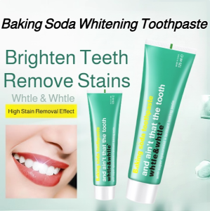 Baking Soda Whitening Toothpaste Strong Bright Toothpaste Fluoride Free Toothpaste Smoke Stains And Tartar Stone Removes Reduces Odor