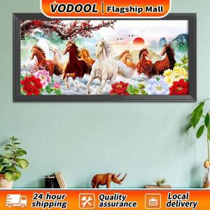 【Fast delivery】 Canvas Running Horse Embroidery Set Cotton Thread Printed Cross Stitch Kit