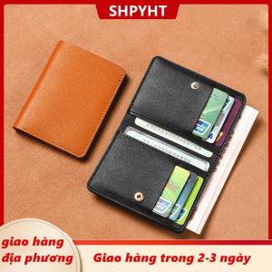 [COD] SHPYHT Giao hàng địa phương 【Miễn phí vận chuyển cho mọi đơn hàng—không yêu cầu giá trị đơn hàng tối thiểu】 Rắn Màu PU Da Ví Nhỏ Cho Phụ Nữ Ngắn Đơn Giản Của Phụ Nữ Ví Với Các Nút Siêu Mỏng Thẻ Tín Dụng Túi Đồng Xu Ví