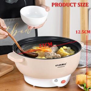 Electric Cooker Multifunctional Electric Cooking Pot Adjustable Heat Multi-Cookers Non-stick Electric Pot Hot Pot Electric Frying Pan