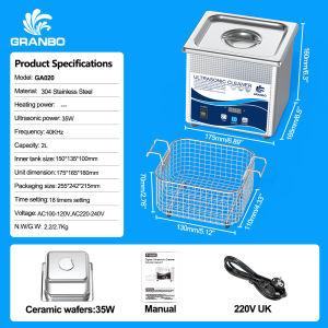 Granbo this household ultrasonic cleaner is suitable for cleaning glasses jewelry dentures and watches