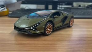 1:32 Sports Car Model Metal Toy Vehicles Car Model Simulation Sound and Light Collection for SINA Alloy Boy Children Toy Gift