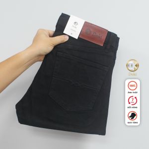 Quần Kaki Jean Màu Đen DKA-01 Quần kaki nam mẫu trơn Dáng Slimfit đứng Ôm nhẹ Chất vải co giãn thoáng mát Lịch sự trẻ trung - Doki