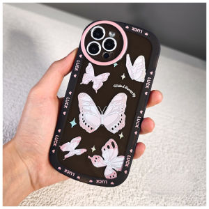 FOX Case Samsung A03 A04S A10 A10S A12 M12 A13 4G A14 4G 5G A20S A21S Softcase Cute Pink Butterfly Silicon Premium
