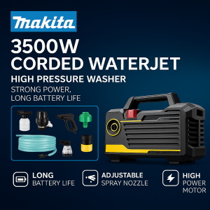 MAKITA HIgh Pressure Waterjet Automatic Water Jet Machine Heavy Duty Water Jet 220V 3500W Home Cleaner Spray Car Washer