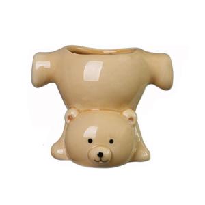 Playfulness Inverted Animal Planter Curious Flipped Bear Shape Planter For Indoor Greeneries Display