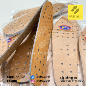 Sỉ sẵn 10 đôi lót giày nam da bò HIM Store 98 - khử mùi hôi chân cực tốt