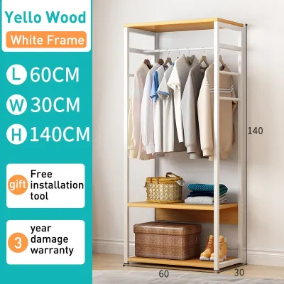 XUXU Cloth Cabinet Wardrobe Almari Rak Baju Multipurpose Wardrobe Bedroom Cloth Storage Cabinet Penyangkut Rak Pakaian Modern Style Open Wardrobe 衣帽架