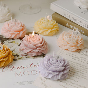 New Large Sized Peony Candle Mold Can Be Used To Make Candle Gypsum Resin Cake Ice Block Silicone Mold