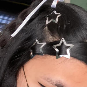 YAFEN 10pcs Star Hair Clips Snap Hair Barrettes Non Slip Five Pointed Star Hair Accessories for Girls Women Y2K Metal Hair Clips