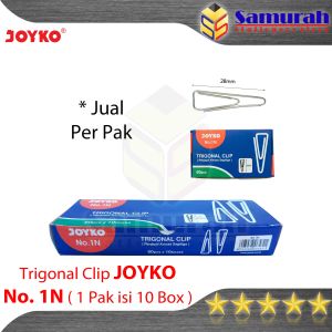 Trigonal Paper Clips No 5 Joyko Per Box isi 10 pak isi 60 pcs / Clip Penjepit Oval Jumbo No.5 / Klip Jepit Kertas Berkas