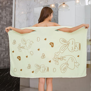 1 Pcs Womens Microfiber Bath Towel Dress - Wearable Quick Drying Water Absorption Adult Bath Dress for Comfortable Use