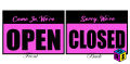 OPEN CLOSED SINTRABOARD WATERPROOF DOOR SIGNAGES. 